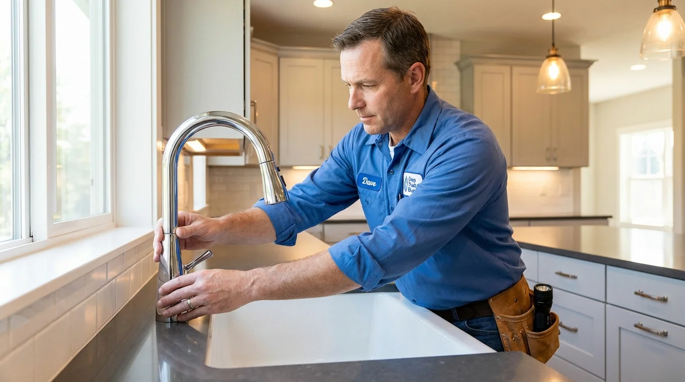 Kitchen faucet installation by Johns Plumbing LLC in Murdo