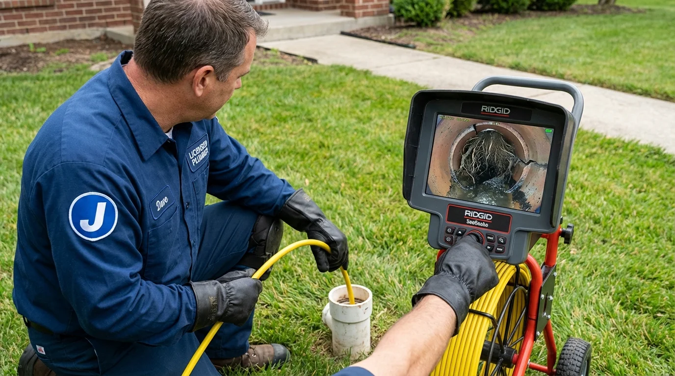 Sewer camera inspection being performed by Johns Plumbing LLC in Murdo